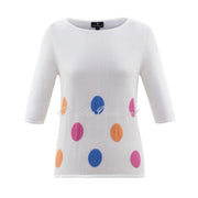 Marble Spot Sweater - Style 6559-190 (White / Multi)