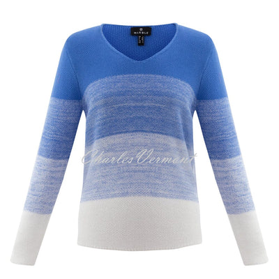 Marble Sweater - Style 6563-190 (Mid Blue / White)