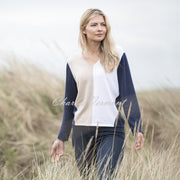Marble Sweater - Style 6564-185 (Beige / Navy / White)