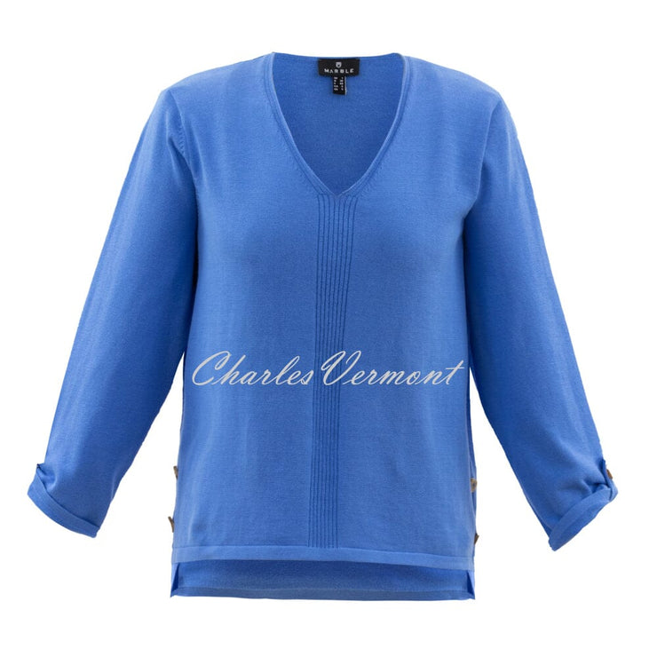 Marble Sweater - Style 6581-190 (Mid Blue)