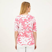 Just White Floral Top - Style J1951 (Pink)