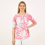 Just White Floral Top - Style J1951 (Pink)