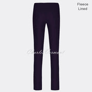 Robell Marie Trouser 51412-54025-590 – Fleece Lined (Dark Purple) – SHORTER LENGTH 29"
