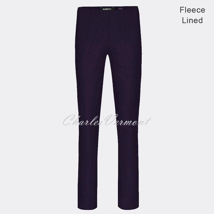 Robell Marie – Full Length Trouser 51412-54025-591 – Fleece Lined (Dark Purple)