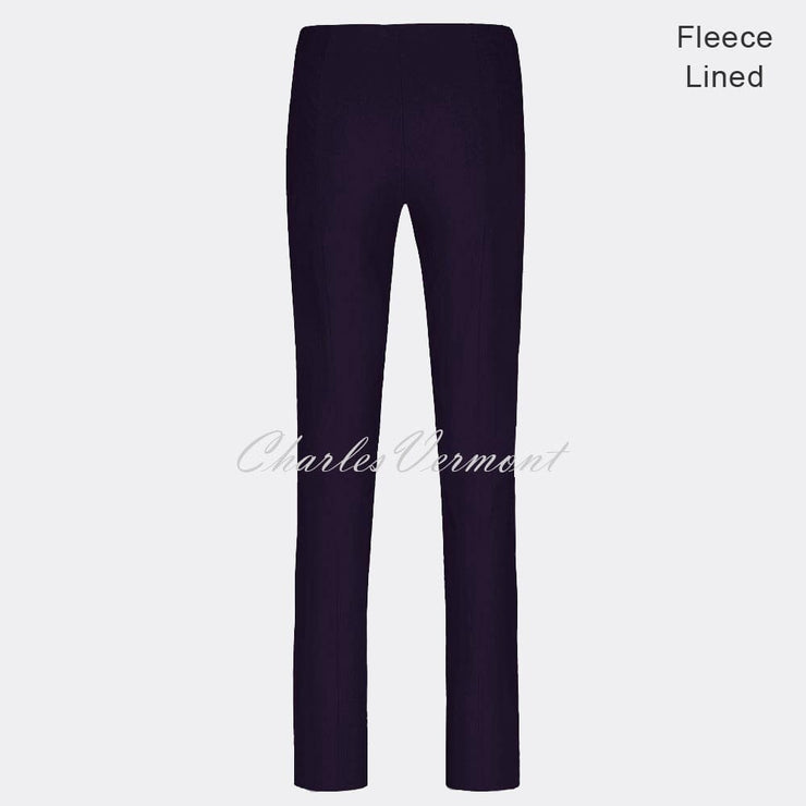 Robell Marie – Full Length Trouser 51412-54025-591 – Fleece Lined (Dark Purple)