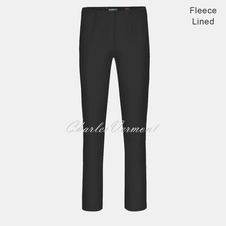 Robell Marie Trouser 51412-54025-90 – Fleece Lined (Black) – SHORTER LENGTH