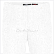 Robell Marie Full Length Trouser 51412-54145-10 (White Paisley Jacquard)