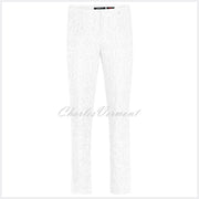 Robell Marie Full Length Trouser 51412-54145-10 (White Jacquard)