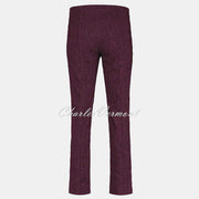 Robell Marie Full Length Trouser 51412-54145-561 (Winter Red Jacquard)