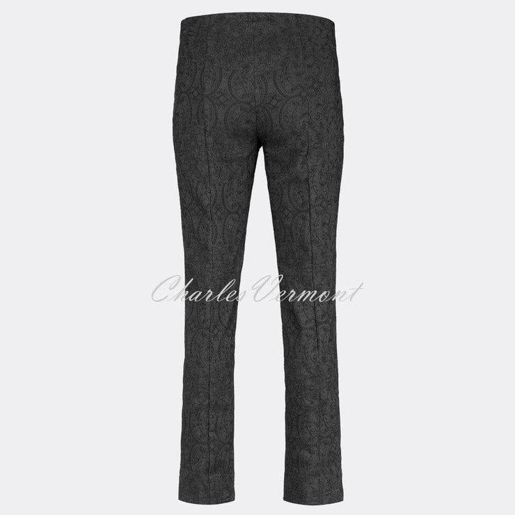 Robell Marie Full Length Trouser 51412-54145-97 (Anthracite Jacquard)