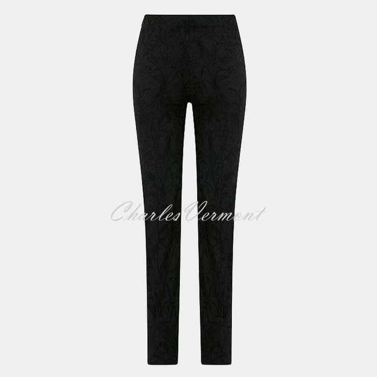 Robell Marie - Full Length Trouser 51412-54401-90 (Black Jacquard)