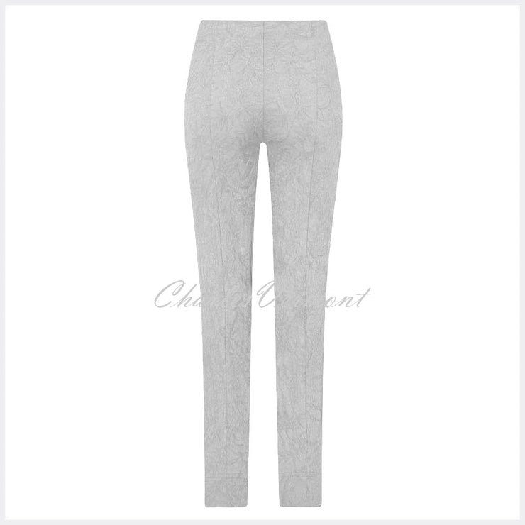 Robell Marie – Full Length Trouser 51412-54401-92 (Light Grey Jacquard)