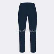 Robell Marie Full Length Seersucker Trouser 51412-54554-69 (Navy)