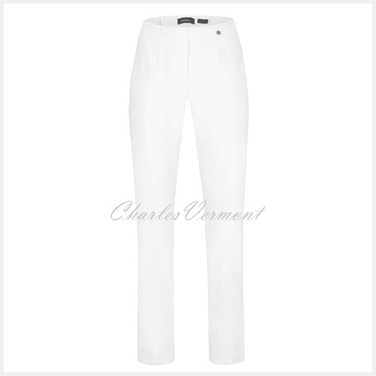 Robell Marie Full Length Trouser 51412-5499-10 (White)