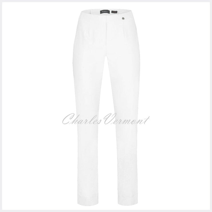 Robell Marie Full Length Trouser 51412-5499-10 (White)