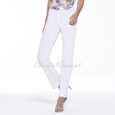 Robell Marie Full Length Trouser 51412-5499-10 (White)