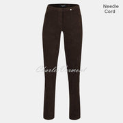 Robell Marie Full Length Trouser 51414-54363-38 (Chocolate Brown Needle Cord)
