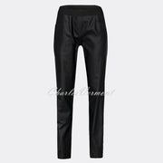 Robell Rose Leather Effect Full Length Trouser 51462-54344-90 (Black Faux Leather)