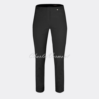 Robell Rose 09 – 7/8 Cropped Super Slim Trouser 51527-54025-90 – Ultra Thin Fleece Lined (Black)