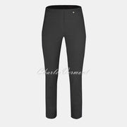 Robell Rose 09 – 7/8 Cropped Super Slim Trouser 51527-54025-97 – Ultra Thin Fleece Lined (Charcoal)