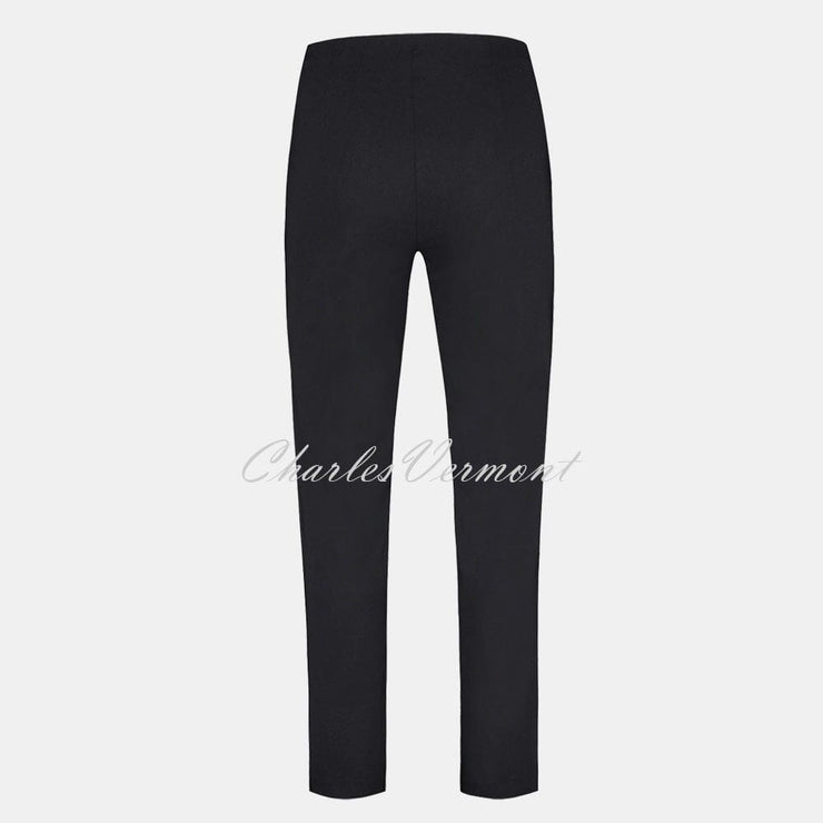 Robell Marie Full Length Trouser 51532-5499-90 (Black/Silver Stud Stripe)