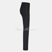 Robell Marie Full Length Trouser 51532-5499-90 (Black/Silver Stud Stripe)