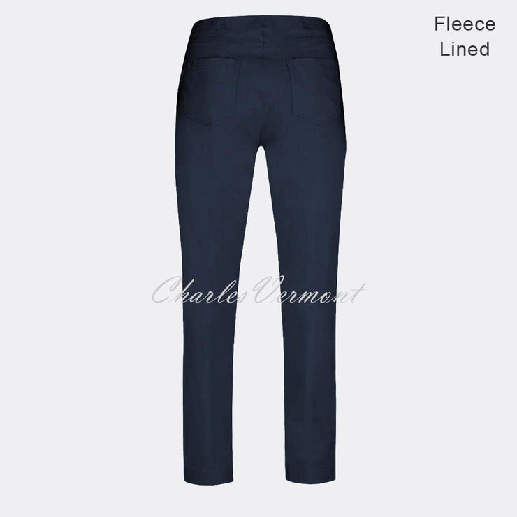 Robell Bella Trouser 51559-54025-69 - Fleece Lined (Navy) – SHORTER LENGTH 29”