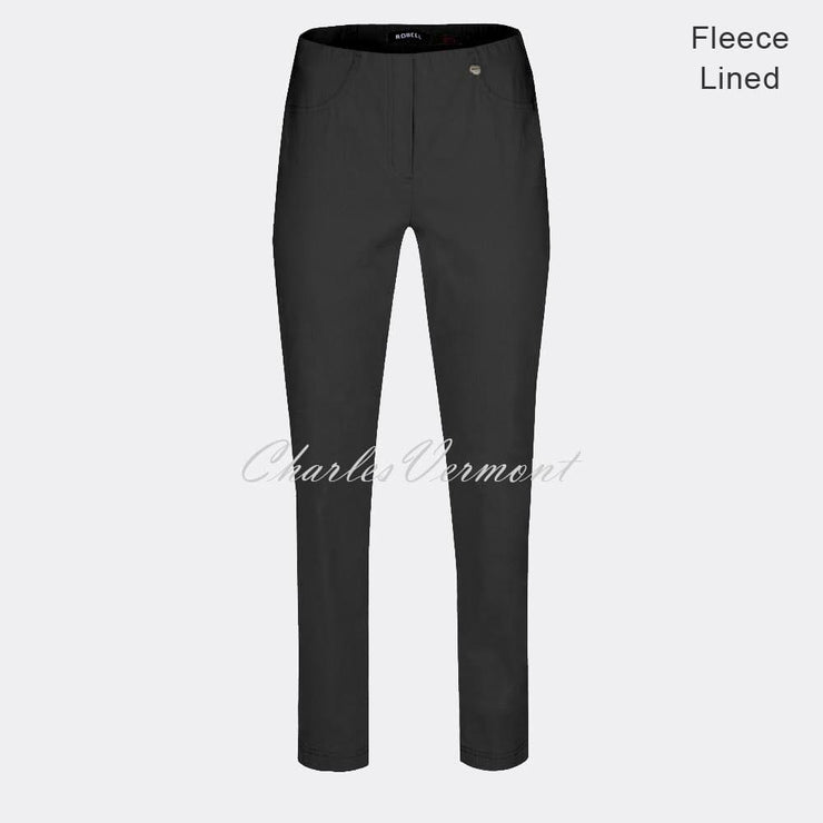 Robell Bella Trouser 51559-54025-90 - Fleece Lined (Black) – SHORTER LENGTH 29”