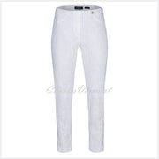 Robell Bella 09 - 7/8 Cropped Trouser 51560-54401-10 (White Jacquard)