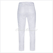 Robell Bella 09 - 7/8 Cropped Trouser 51560-54401-10 (White Jacquard)