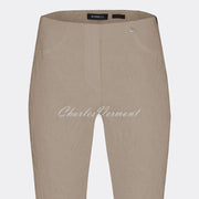 Robell Bella 09 - 7/8 Cropped Trouser 51560-54401-13 (Light Taupe Jacquard)