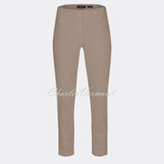 Robell Bella 09 - 7/8 Cropped Trouser 51560-54401-13 (Light Taupe Jacquard)