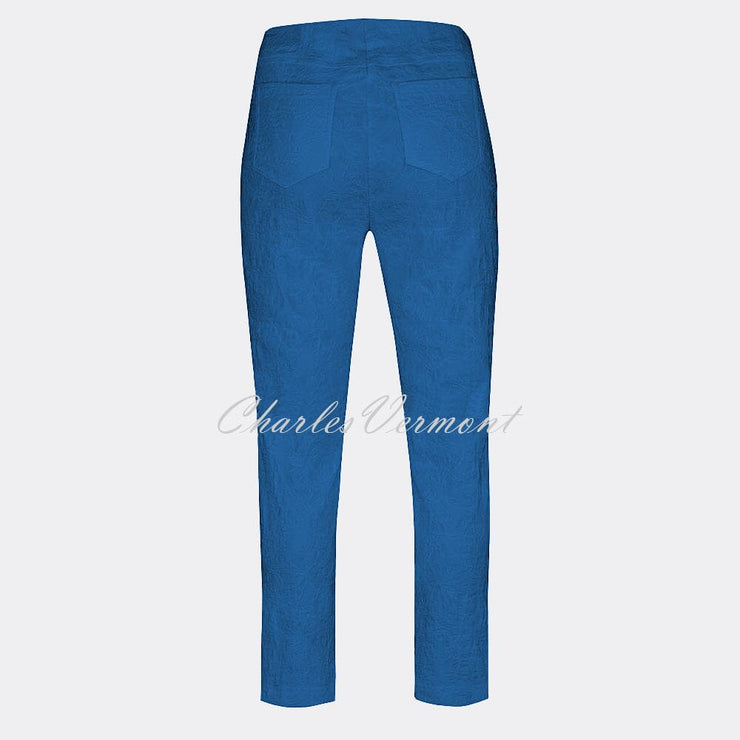 Robell Bella 09 - 7/8 Cropped Trouser 51560-54401-67 (Royal Blue Jacquard)