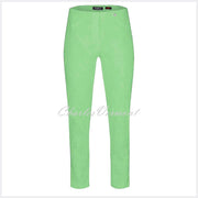 Robell Bella 09 – 7/8 Cropped Trouser 51560-54401-840 (Green Jacquard)