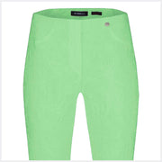 Robell Bella 09 – 7/8 Cropped Trouser 51560-54401-840 (Green Jacquard)