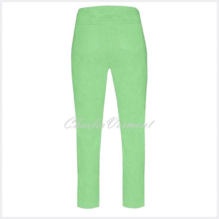 Robell Bella 09 – 7/8 Cropped Trouser 51560-54401-840 (Green Jacquard)
