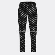 Robell Bella 09 - 7/8 Cropped Slim Fit Trouser 51560-54570-90 (Black/White)