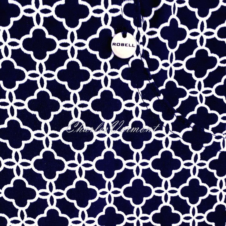 Robell Bella 09 - 7/8 Cropped Trouser 51560-54737-69 (Navy)
