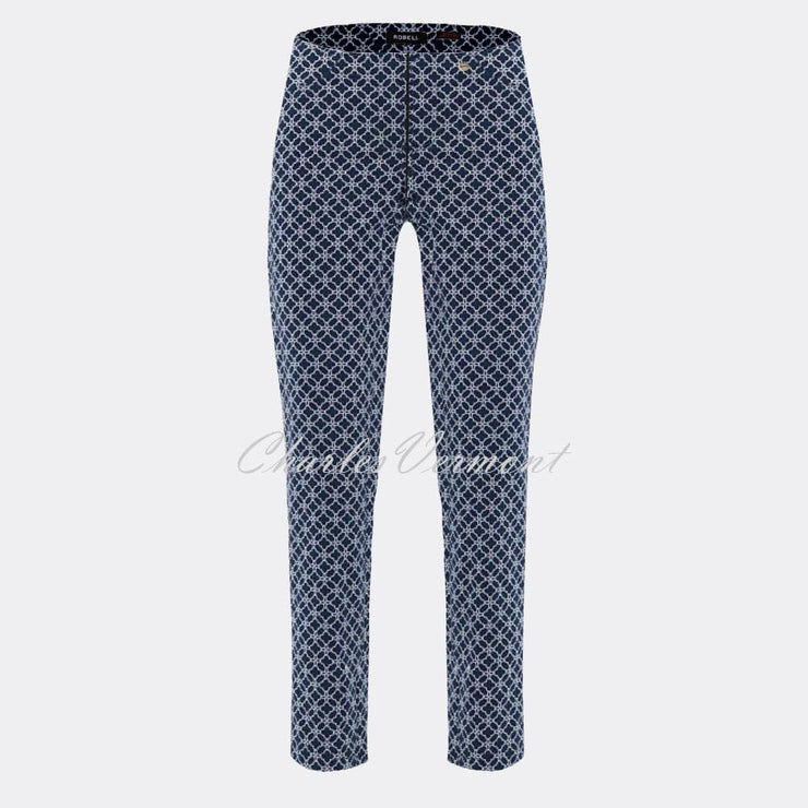 Robell Bella 09 - 7/8 Cropped Trouser 51560-54737-69 (Navy)