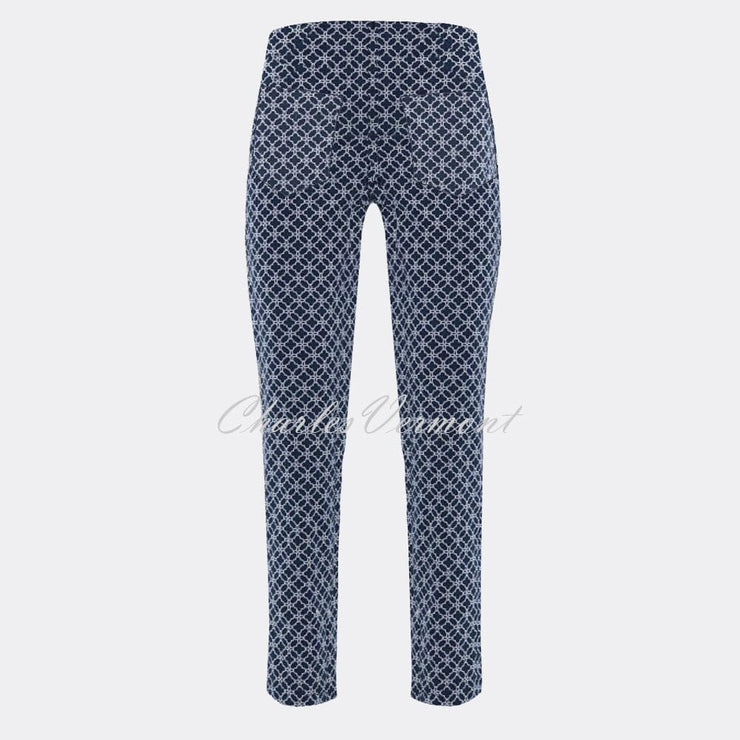 Robell Bella 09 - 7/8 Cropped Trouser 51560-54737-69 (Navy)