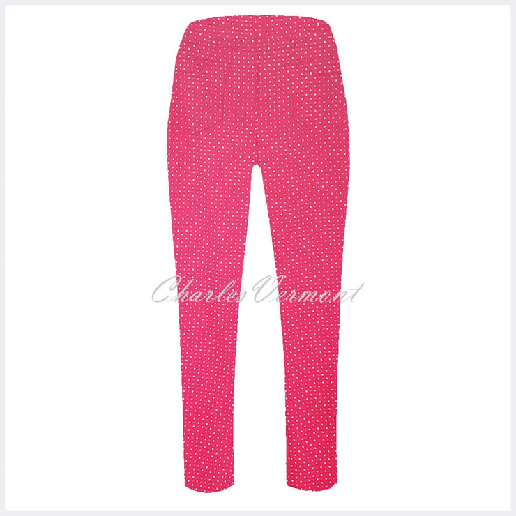 Robell Bella 09 – 7/8 Cropped Trouser ‘Square Pattern‘ 51560-54854-43 – (Pink / White)