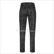 Robell Marie Full Length Trouser 51570-54757-90 (Black/Silver)