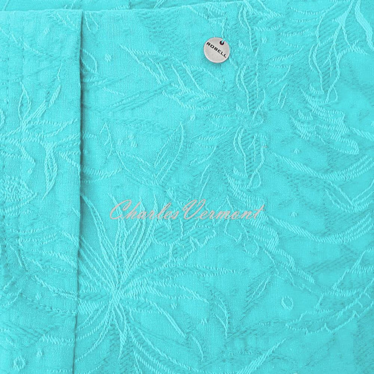 Robell Marie 07 Capri 51576-54401-75 (Turquoise Jacquard)