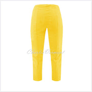 Robell Marie 07 Seersucker Capri Trouser 51576-54554-23 (Yellow)