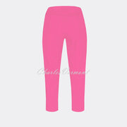 Robell Marie 07 Seersucker Capri Trouser 51576-54554-430 (Flamingo Pink)