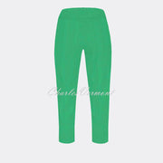 Robell Marie 07 Seersucker Capri Trouser 51576-54554-820 (Emerald Green)