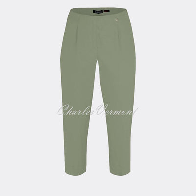 Robell Marie 07 – Cotton Rich Capri Trouser 51664-54056-881 (Ivy Green)