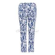 Robell Rose 09 - 7/8 Cropped Super Slim Fit Trouser 51622-54354-69 (Blue Amore Print)