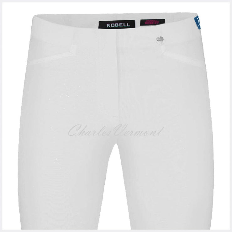 Robell Rose 07 Super Slim Capri Trouser 51636-5499-10 (White)