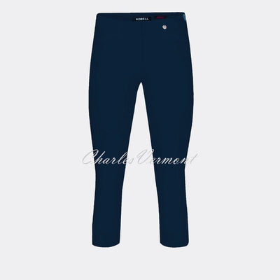 Robell Rose 07 Super Slim Capri Trouser 51636-5499-69 (Navy)